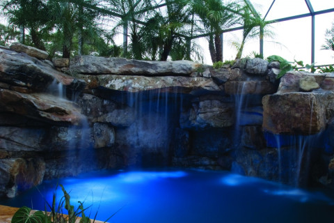 Natural stone lagoon grotto
