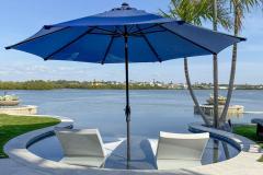Modern Pool with Sun Shelf and Umbrella Modern Pool with Sun Shelf and Umbrella