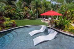 Lucas Lagoons Sun Shelf with Loungers and Umbrella Lucas Lagoons Sun Shelf with Loungers and Umbrella