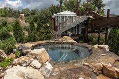 Waterpark style slide on the Mild to Wild Pool Waterpark style slide on the Mild to Wild Pool