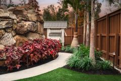 Path Behind the grotto with lush landscaping Path Behind the grotto with lush landscaping