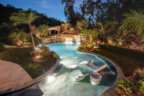Tropical Backyard Paradise in Odessa, Florida. | Lucas Lagoons