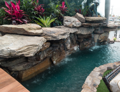 Lazy River Lucas Lagoons Custom pool waterfall river