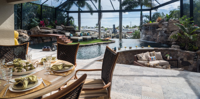 Lucas Lagoons Custom Pine Island Outdoor Kitchen