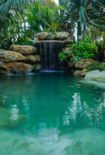 Natural lagoon grotto