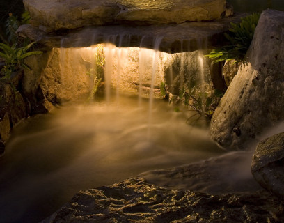 Lagoon Pool Remodel into Tropical Resort with Slide, Grotto and Stream