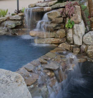 Spillway infinity edge detail