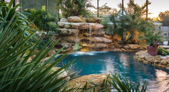 View of the Grotto from the sandy beach