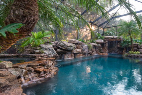 Spa, Water Wall and Large Grotto