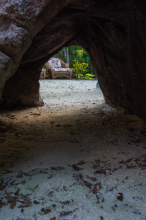 Kid-Size Rock Tunnel to play area