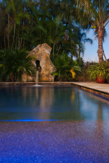 Modern pool and spa