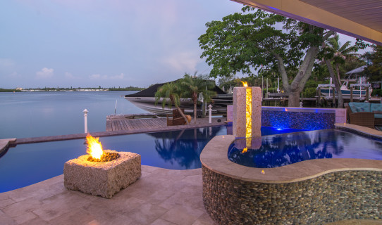 Fire Pit, Spa and View of the Bay