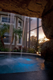 Looking out of the grotto