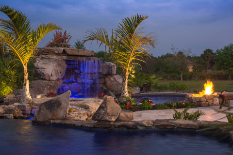 Lagoon Pool with Fire Pit