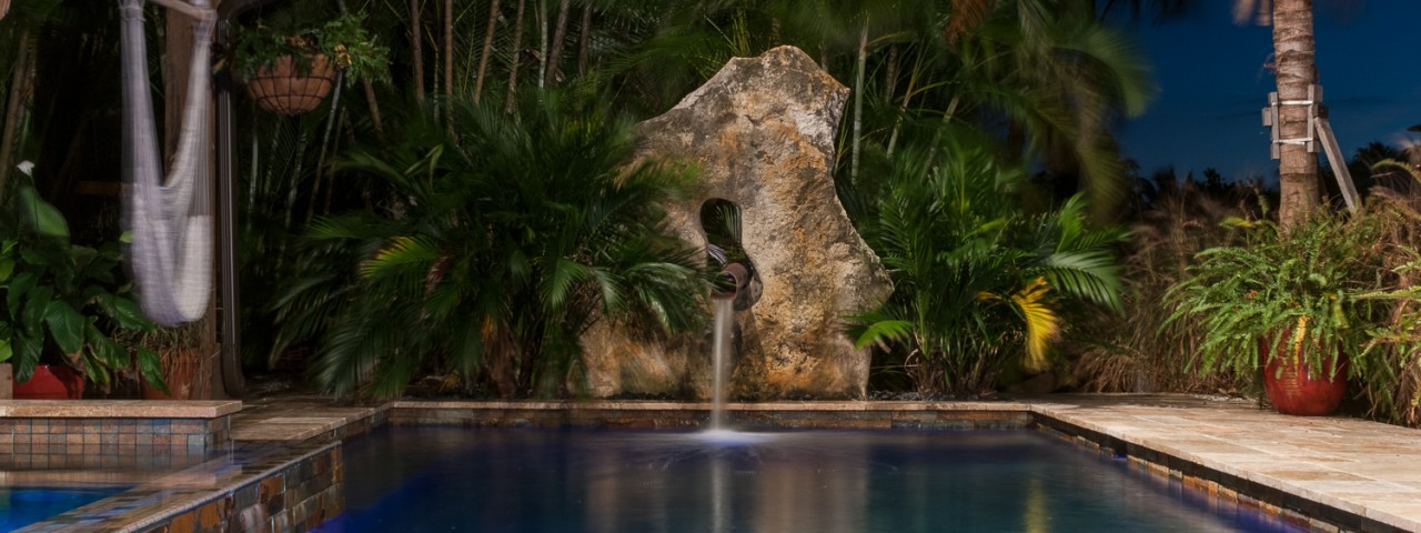 Image of Metal & Stone Modern Pool