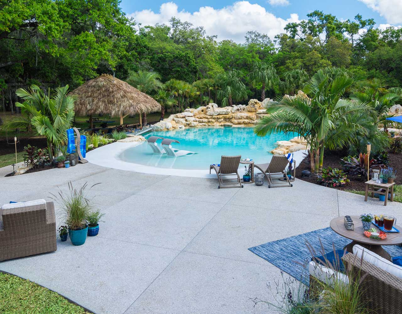 Lucas Lagoons custom pool builder in Sarasota featured on Insane Pools