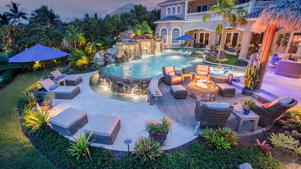Pool and backyard lighting
