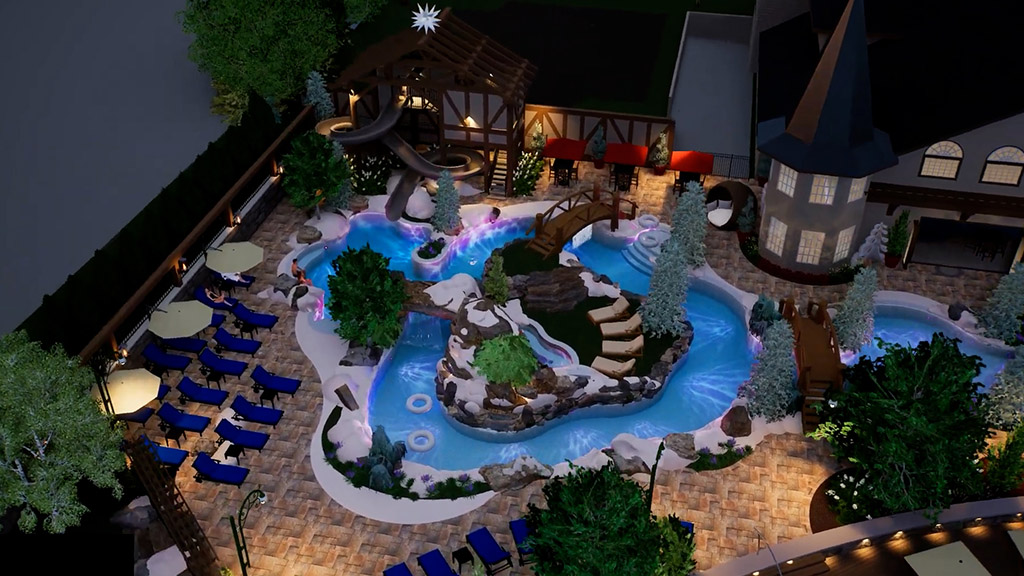 The Inn at Christmas Place Pool Design