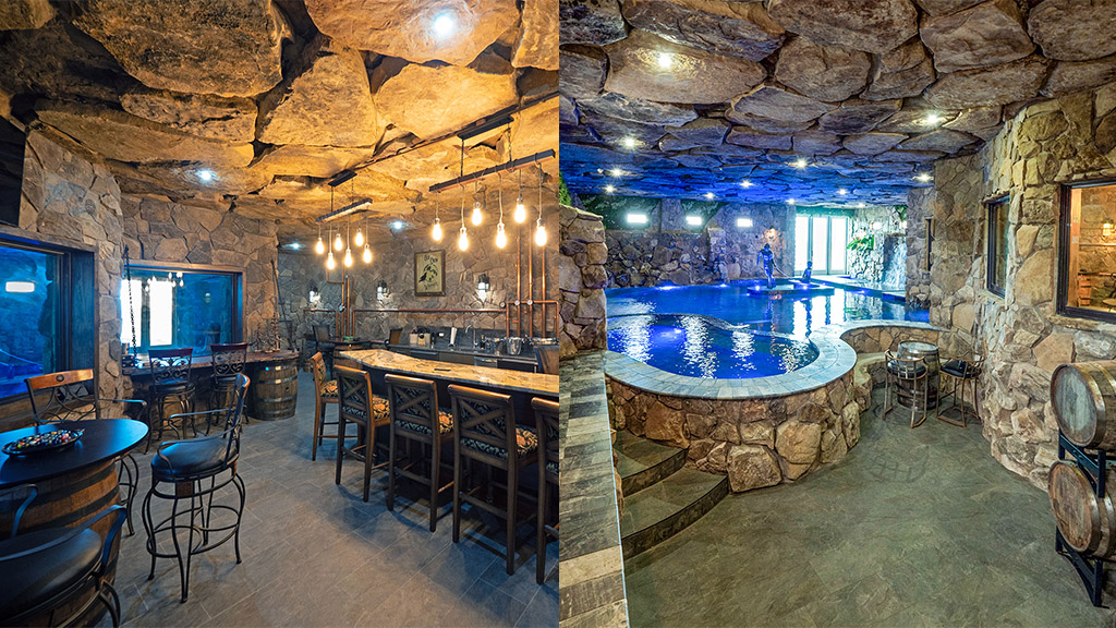 Insane Pool and Speakeasy under the house.